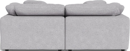 Fluffy 89" 2 Piece Sofa w/Otto - Travis Pewter