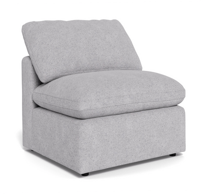 Fluffy Small Armless Chair - Travis Pewter