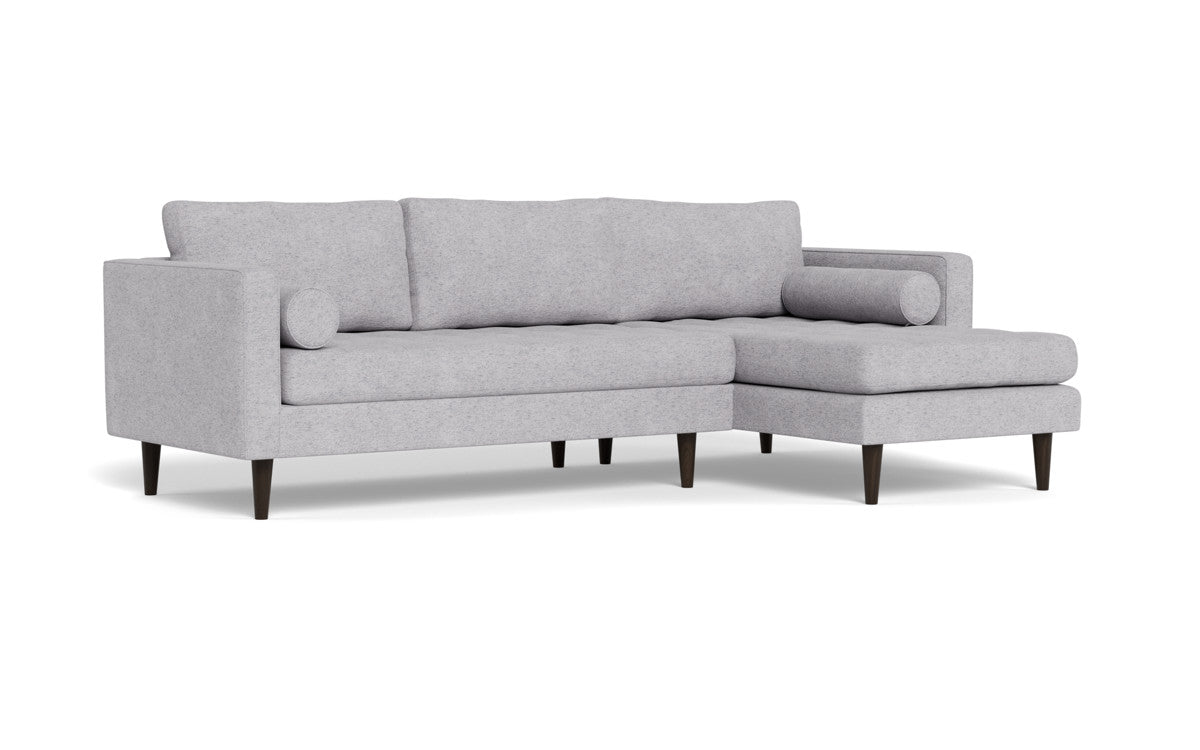 Ladybird 102" Right Chaise Sectional - Travis Pewter