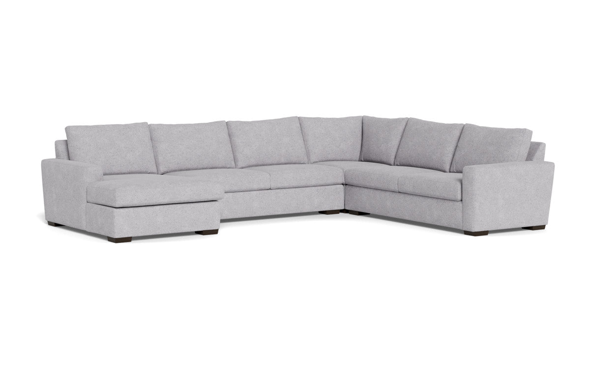 Mesa 156" Corner Sectionals w. Left Chaise - Travis Pewter