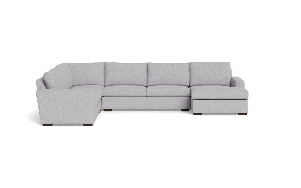 Mesa 156" Corner Sectionals w. Right Chaise - Travis Pewter