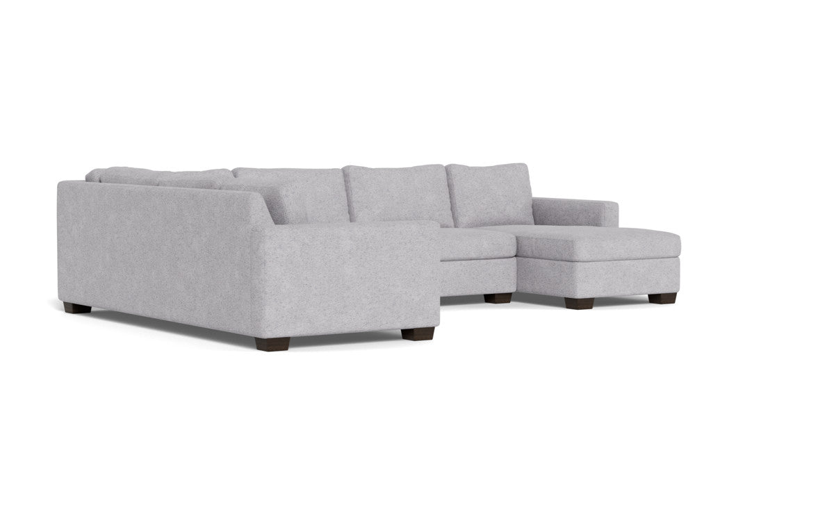 Track 141" Corner Sectionals w. Right Chaise - Travis Pewter