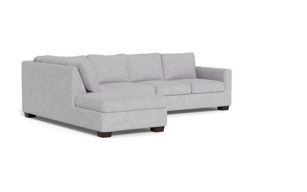 Track 121" Left Chaise Sleeper Sectional - Travis Pewter