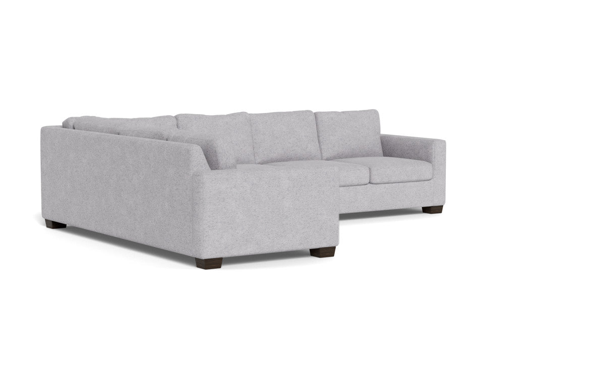 Track 121" Left Corner Sectional - Travis Pewter