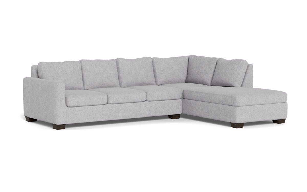 Track 121" Right Chaise Sleeper Sectional - Travis Pewter