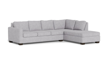 Track 121" Right Chaise Sleeper Sectional - Travis Pewter