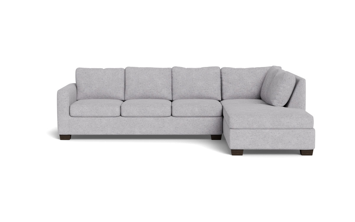 Track 121" Right Chaise Sleeper Sectional - Travis Pewter