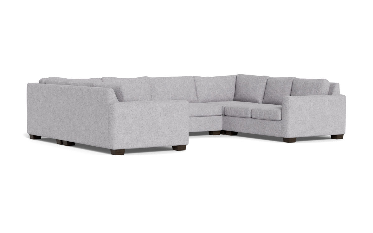 Track 141" Corner Sofa U Sectional - Travis Pewter