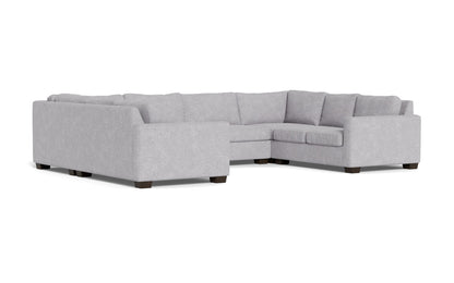 Track 141" Corner Sofa U Sectional - Travis Pewter