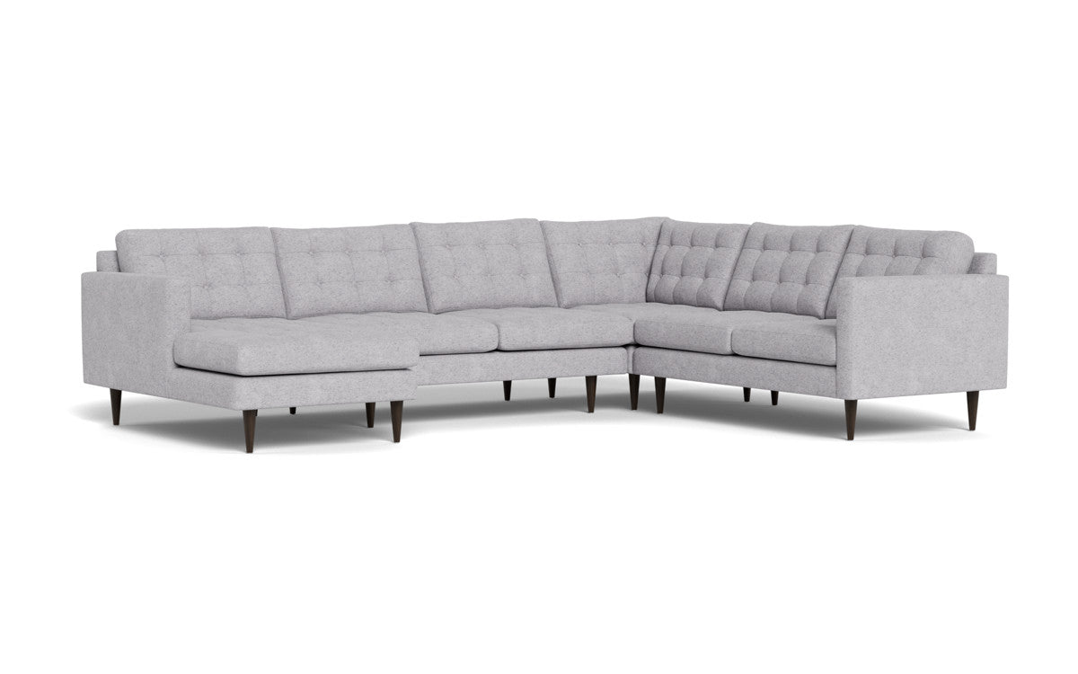 Wallace 130" Corner Sectionals w. Left Chaise - Travis Pewter