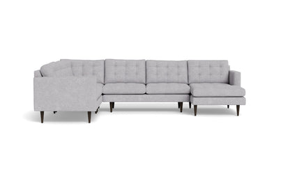 Wallace 130" Corner Sectionals w. Right Chaise - Travis Pewter