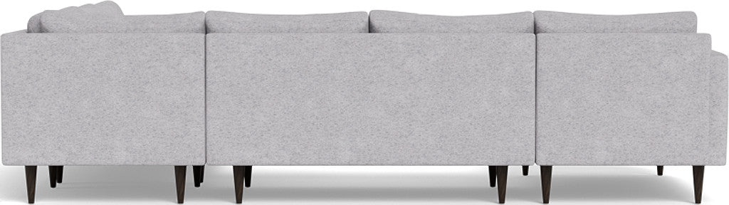 Wallace 130" Untufted Corner Sectionals w. Left Chaise - Travis Pewter