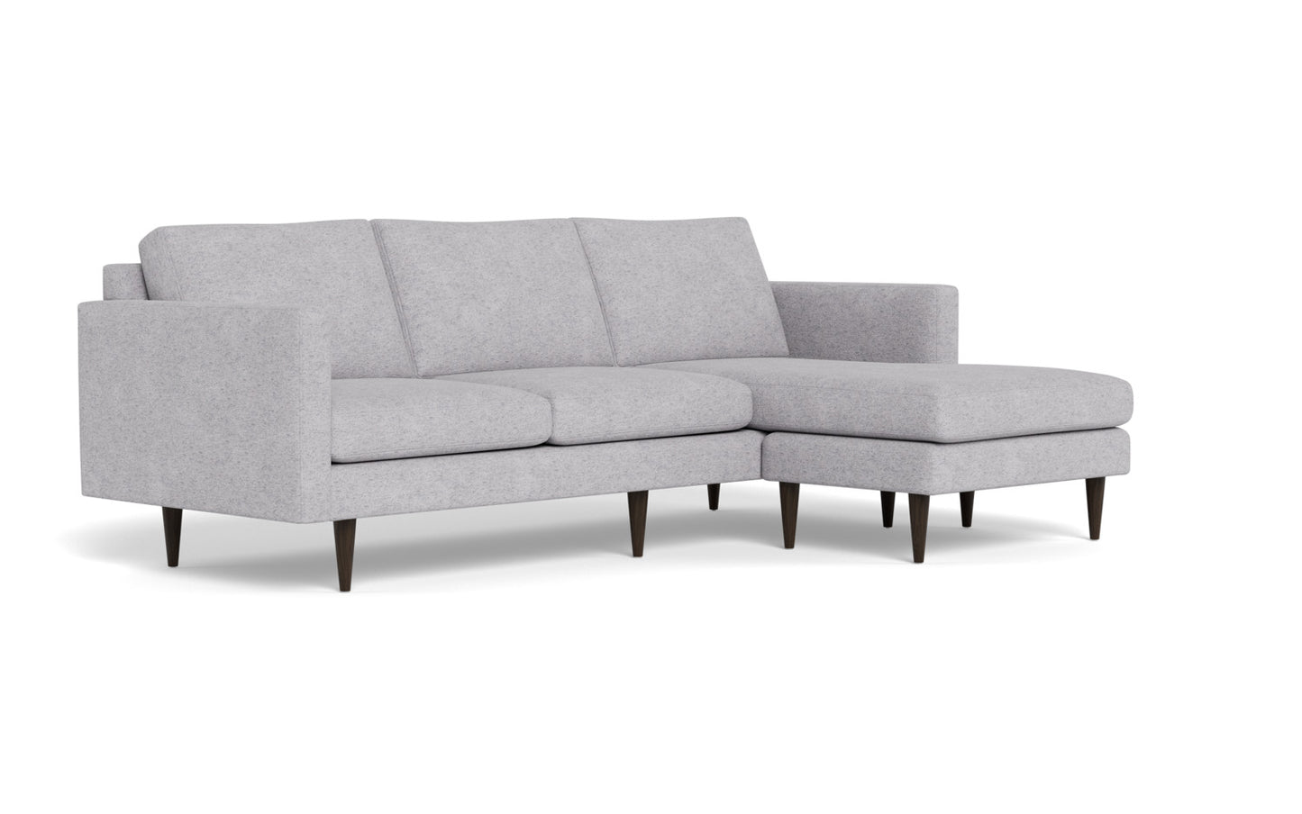 Wallace 98" Untufted Reversible Chaise Sofa - Travis Pewter