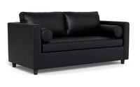Ladybird 54" Leather Twin Sleeper Chair - Tribeca Black