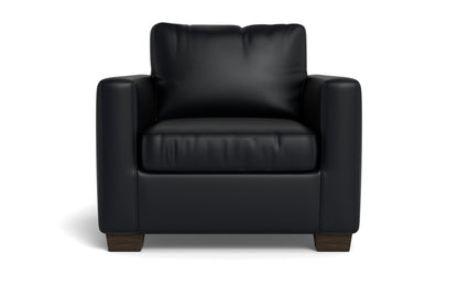 Track 36" Leather Arm Chair - Tribeca Black