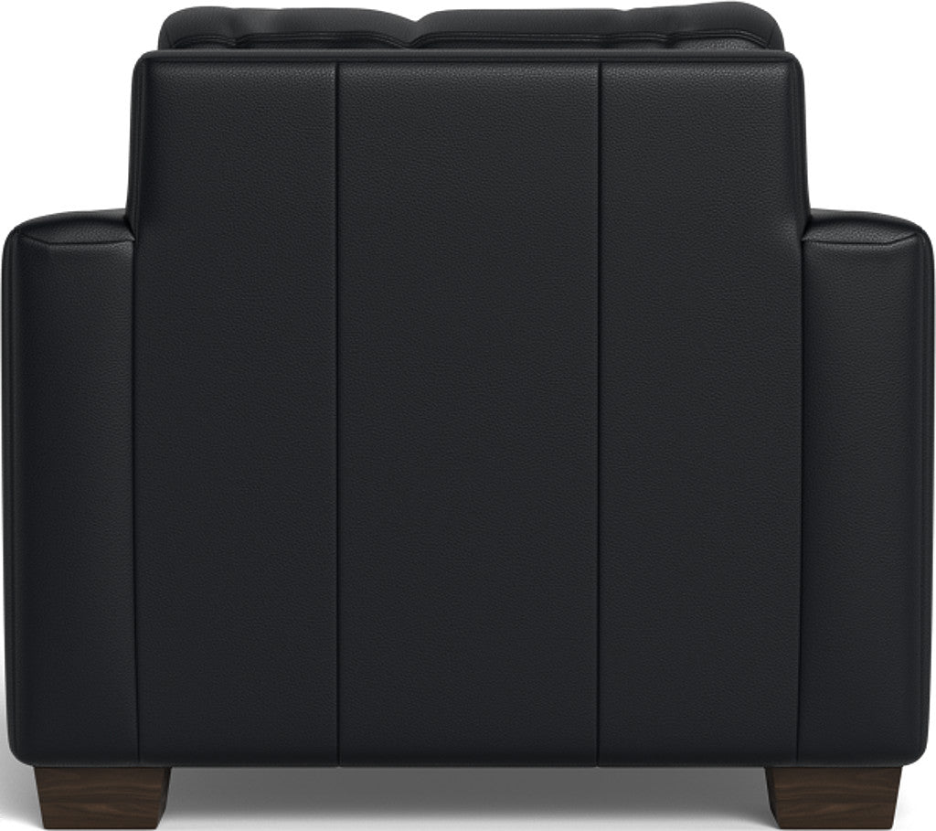 Track 36" Leather Arm Chair - Tribeca Black
