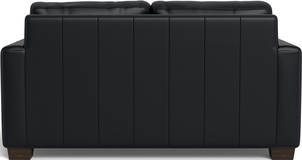 Track 62" Leather Loveseat - Tribeca Black