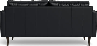 Wallace 74" Leather Apartment Sofa - Tribeca Black
