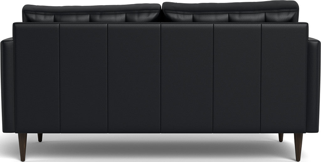 Wallace 69" Leather Loveseat - Tribeca Black
