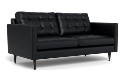 Wallace 69" Leather Loveseat - Tribeca Black