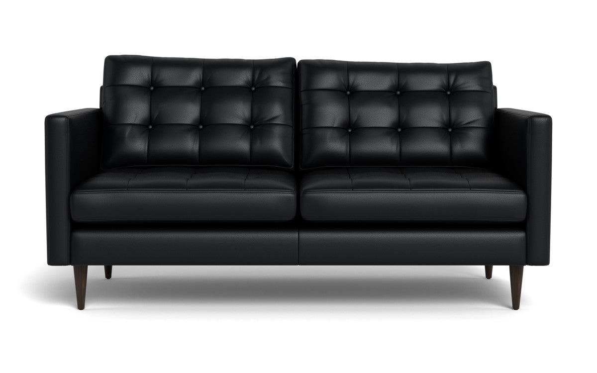 Wallace 69" Leather Loveseat - Tribeca Black