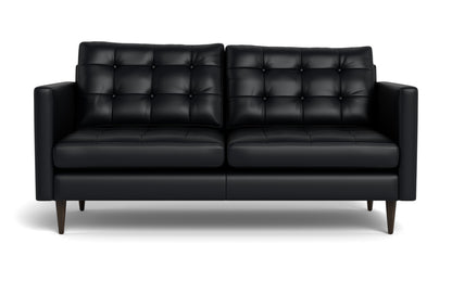 Wallace 69" Leather Loveseat - Tribeca Black