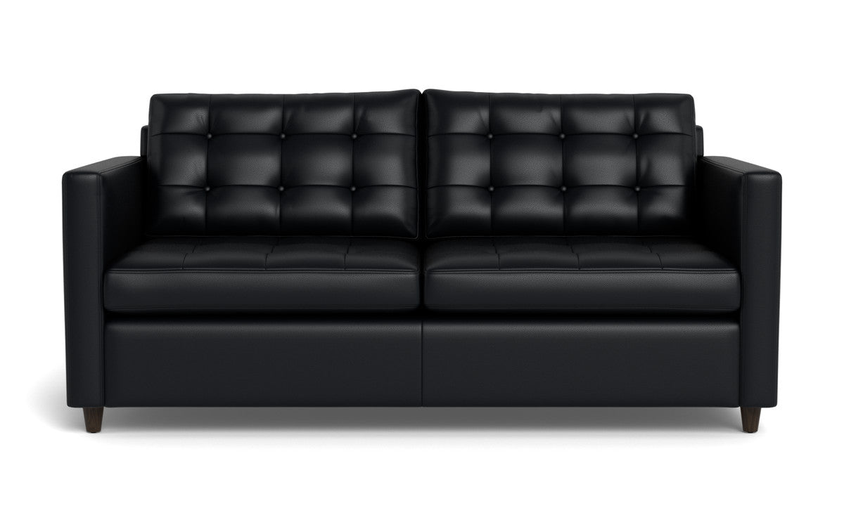 Wallace 74" Leather Queen Sleeper Sofa - Tribeca Black