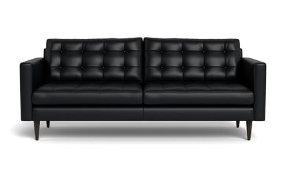 Wallace 85" Leather Sofa - Tribeca Black