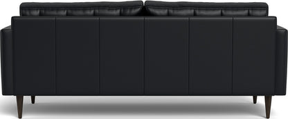 Wallace 85" Leather Sofa - Tribeca Black