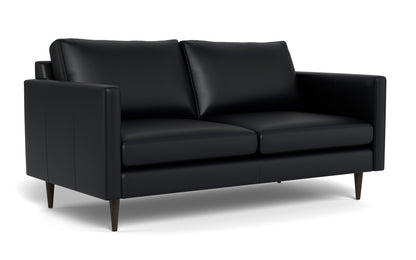 Wallace 69" Leather Untufted Loveseat - Tribeca Black