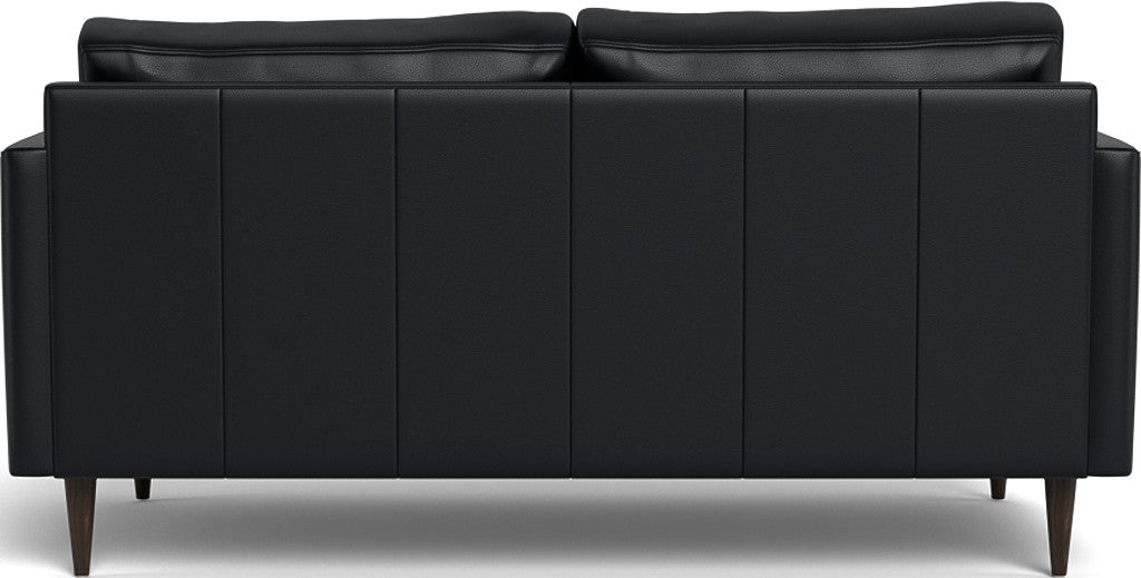Wallace 69" Leather Untufted Loveseat - Tribeca Black
