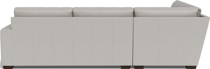 Mas Mesa 127" Deep Leather Corner Sectional - Tribeca Chelsea