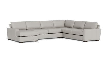 Mas Mesa 162" Deep Leather Corner Sectionals w. Left Chaise - Tribeca Chelsea