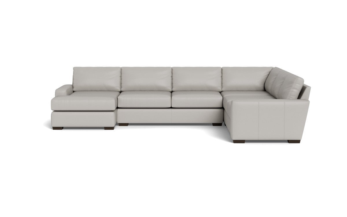 Mas Mesa 162" Deep Leather Corner Sectionals w. Left Chaise - Tribeca Chelsea