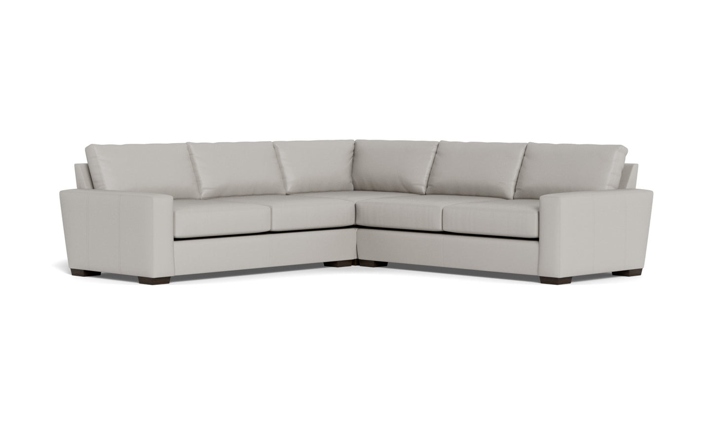 Mesa 121" Leather Corner Sectional - Tribeca Black