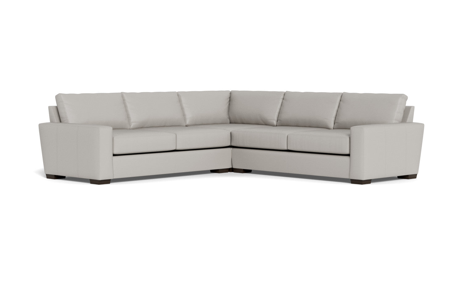 Mesa 121" Leather Corner Sectional - Tribeca Black