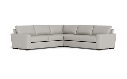 Mesa 121" Leather Corner Sectional - Tribeca Black