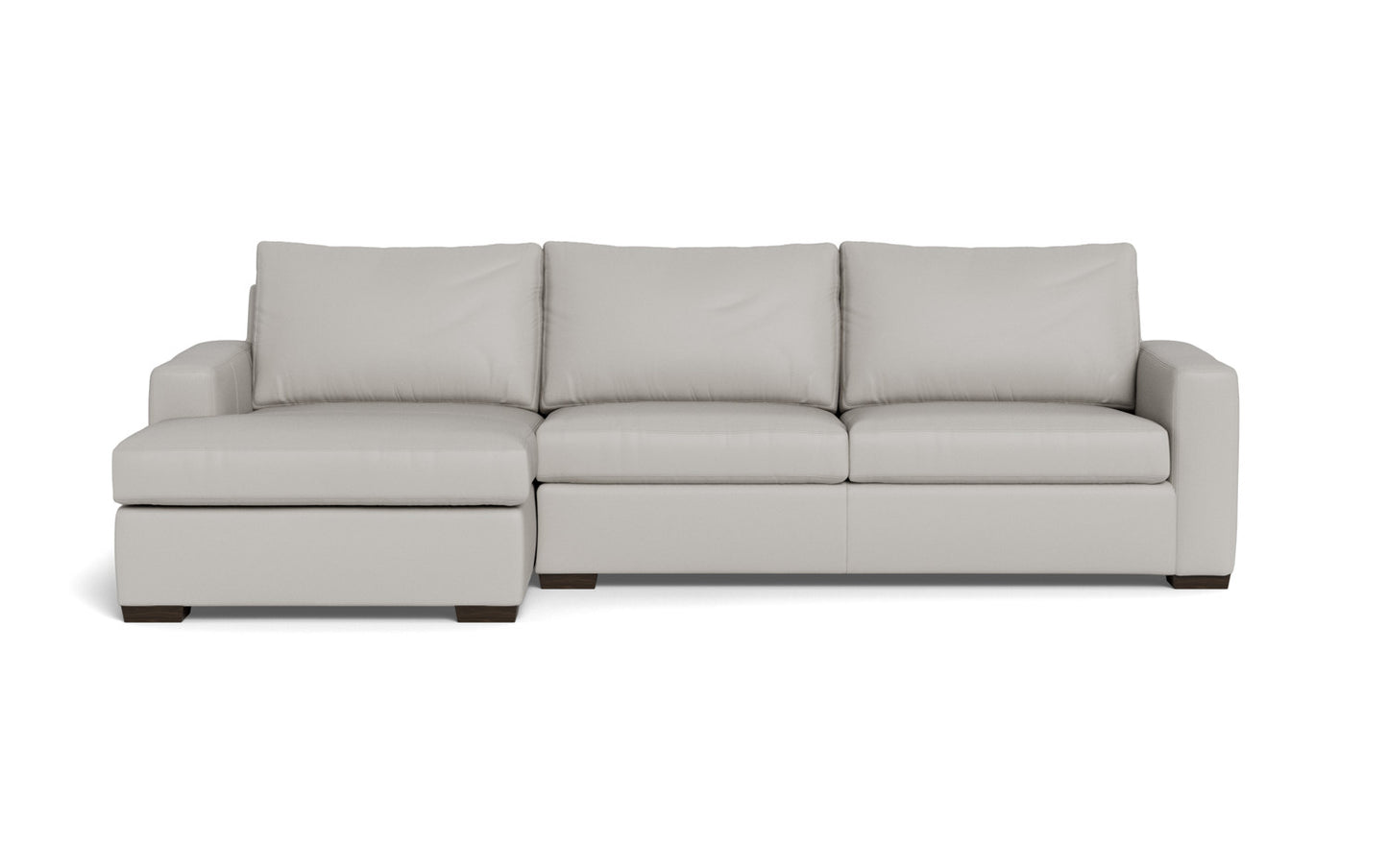 Mesa 123" Leather Left Chaise Sectional - Tribeca Chelsea
