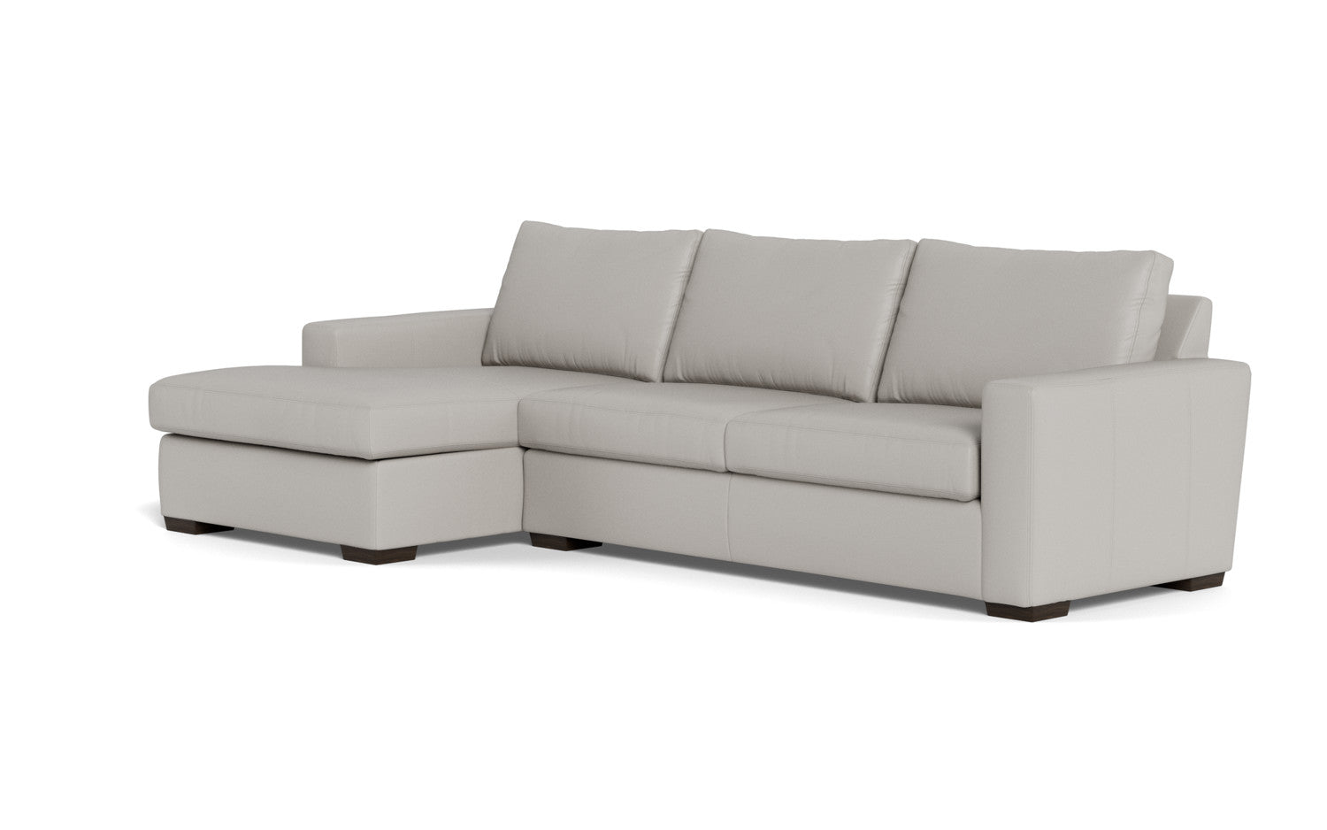 Mesa 123" Leather Left Chaise Sectional - Tribeca Chelsea