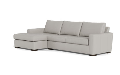 Mesa 123" Leather Left Chaise Sectional - Tribeca Chelsea
