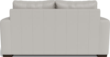 Mas Mesa 72" Deep Leather Loveseat - Tribeca Black