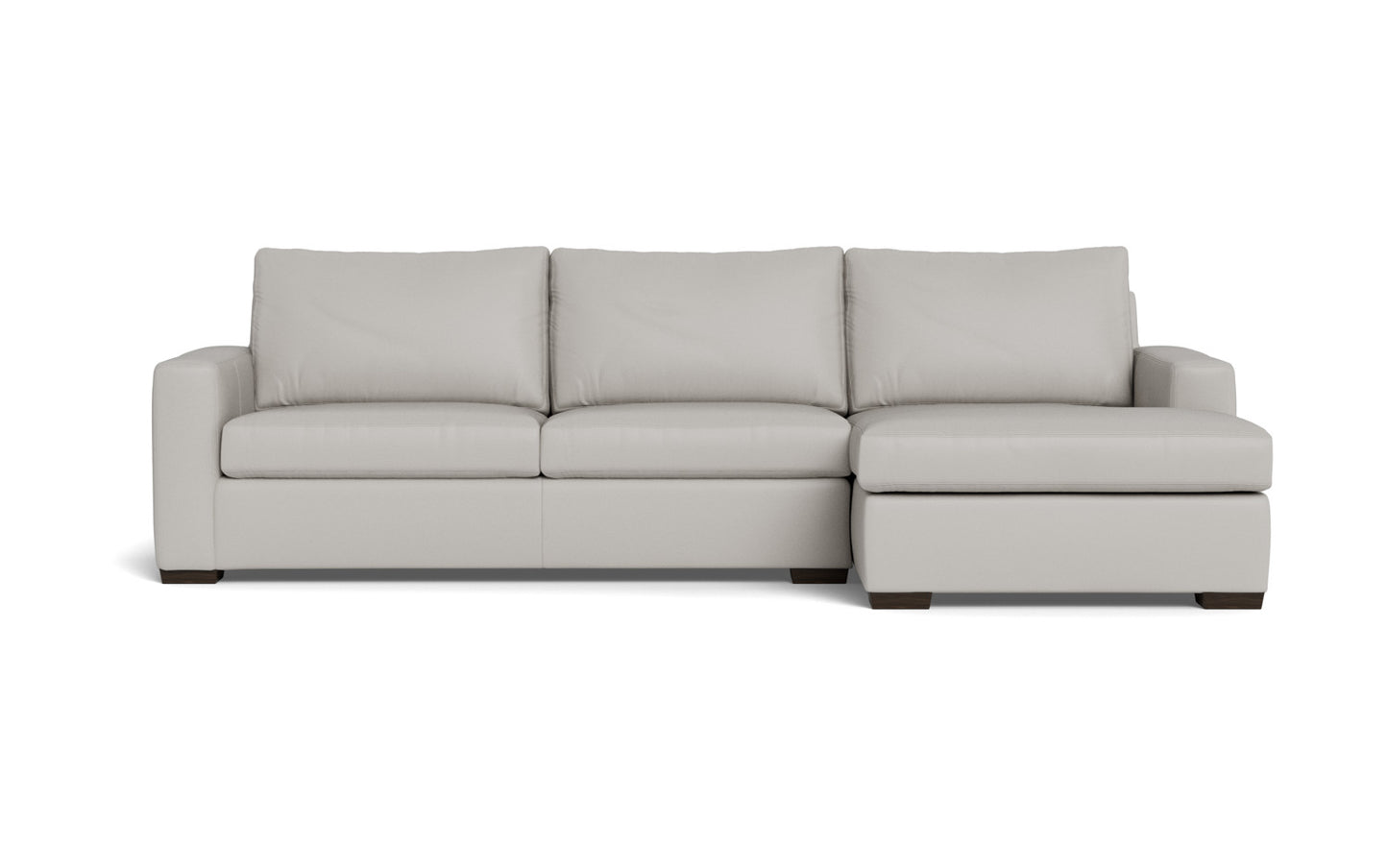 Mesa 123" Leather Right Chaise Sectional - Tribeca Chelsea