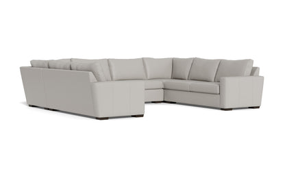 Mas Mesa 166" Deep Leather Condo U Sectional - Tribeca Chelsea