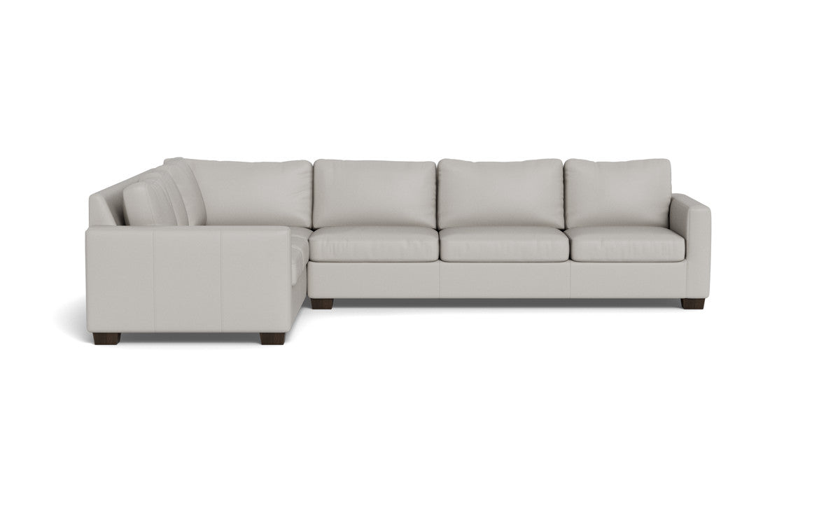 Track 121" Leather Left Corner Sectional - Tribeca Chelsea
