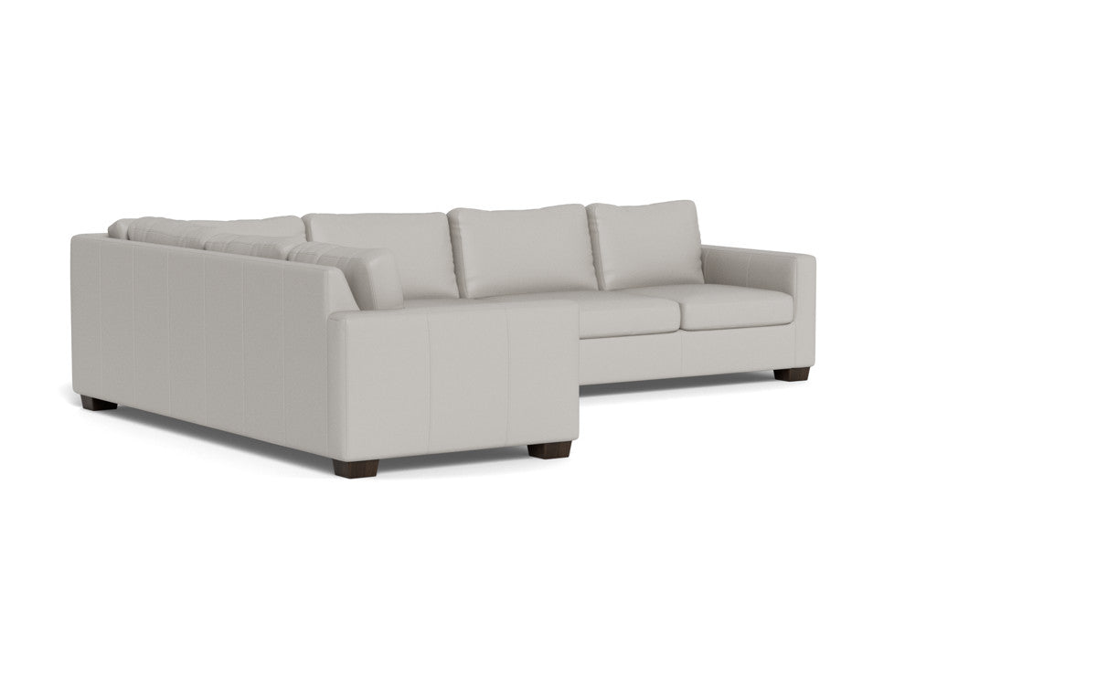 Track 121" Leather Left Corner Sectional With Raf Sleeper Sectional - Tribeca Chelsea