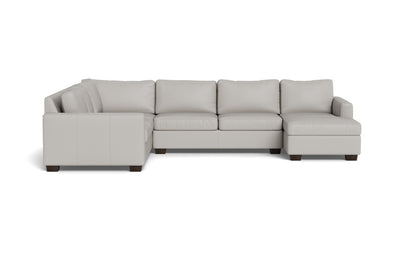 Track 141" Leather Corner Sectionals w. Right Chaise - Tribeca Chelsea