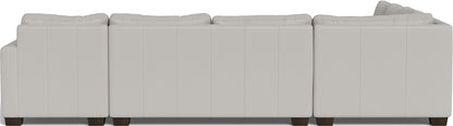 Track 141" Leather Corner Sectionals W. Full Sleeper & Right Chaise - Tribeca Chelsea