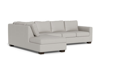 Track 121" Leather Left Chaise Sectional - Tribeca Chelsea