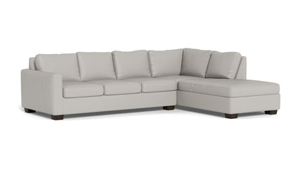 Track 121" Leather Right Chaise Sleeper Sectional - Tribeca Chelsea