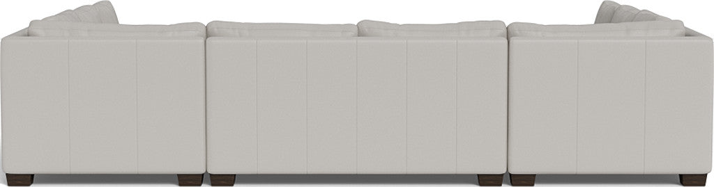 Track 141" Leather Corner Sofa Sleeper U Sectional - Tribeca Chelsea